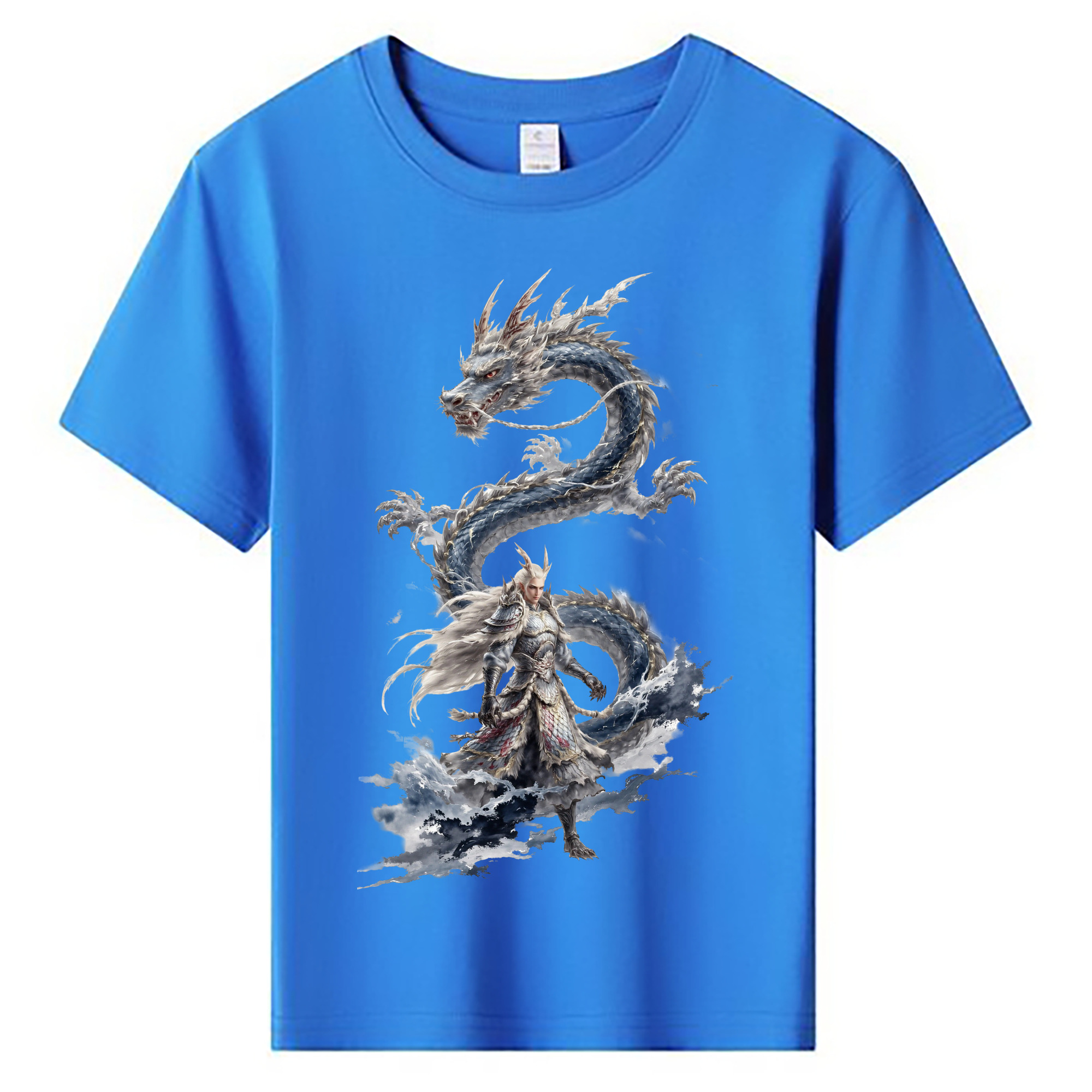 （画像用） Ne Zha 2 ナタ 魔童の大暴れ 綿100％キッズTシャツ（フロントプリント）